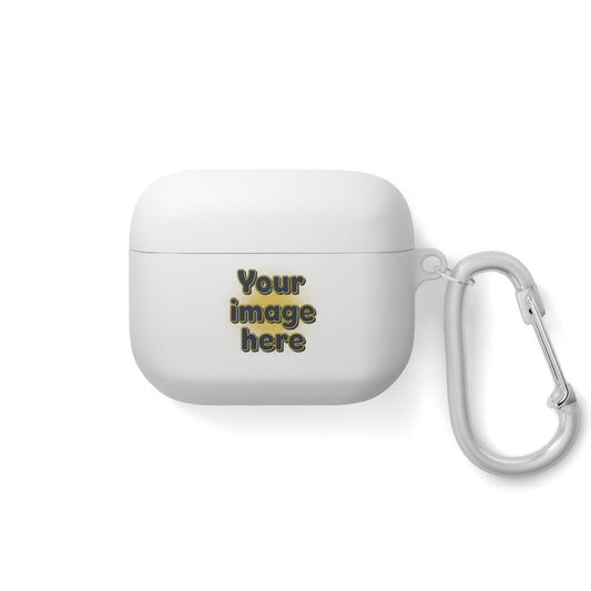 Customizable AirPods Case - Personalized Image or Text Silicone Cover with Carabiner