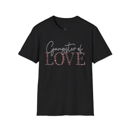 Gangster of Love T-Shirt — Leopard Print Romantic Graphic Tee